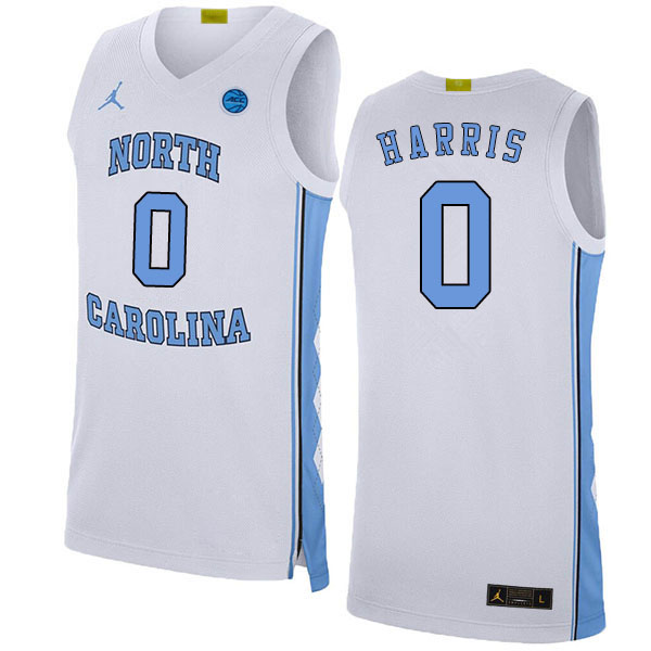 2020 Men #0 Anthony Harris North Carolina Tar Heels College Basketball Jerseys Sale-White - Click Image to Close